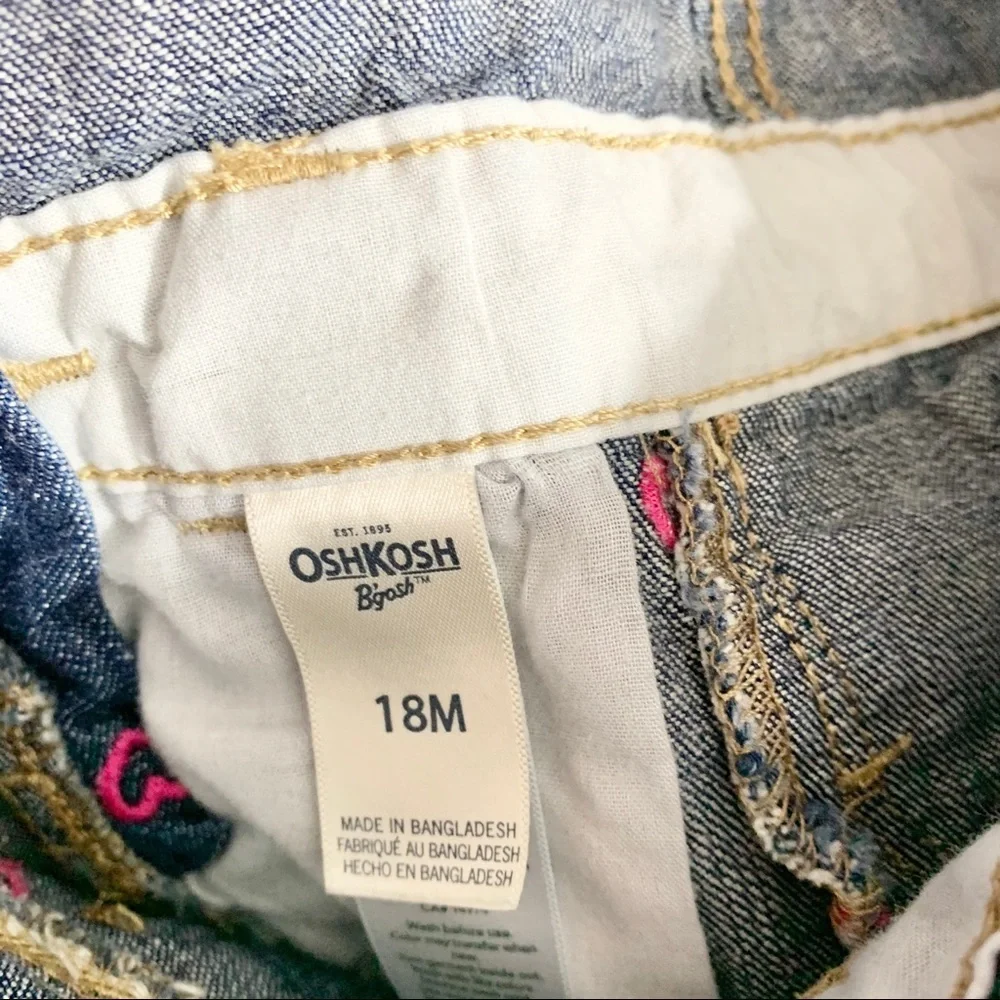 OshKosh B’Gosh Girls Vestbak Overalls With Hearts